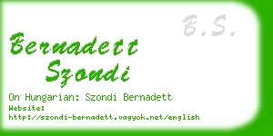 bernadett szondi business card